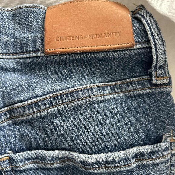 Citizens of Humanity Olivia High-Rise Slim Jeans in Medium Blue Denim – US 23 - Picture 5 of 8
